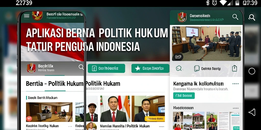 Antarmuka aplikasi Politik Hukum yang informatif dan menarik.