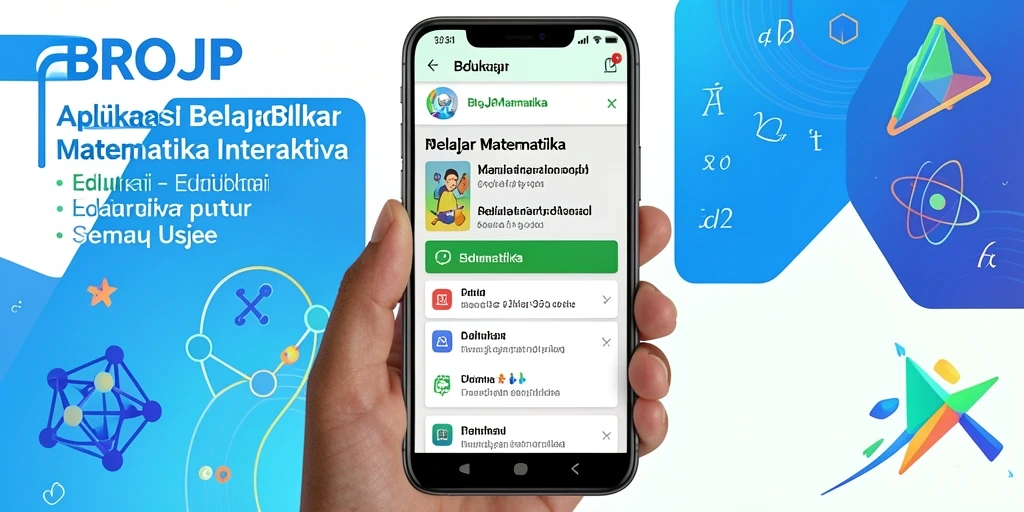 Antarmuka aplikasi BELAJAR MATEMATIKA yang interaktif dan menarik.