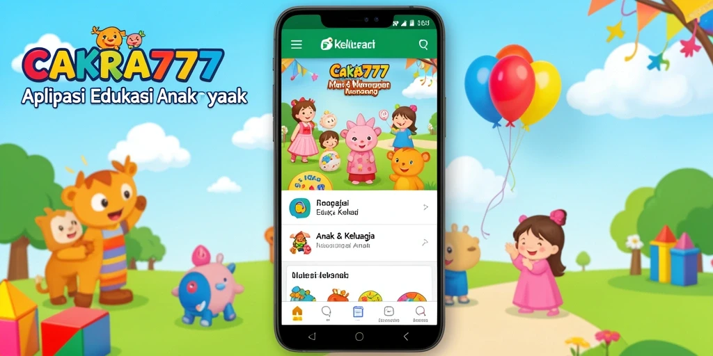 Tampilan antarmuka CAKRA777 yang ramah anak dan interaktif.