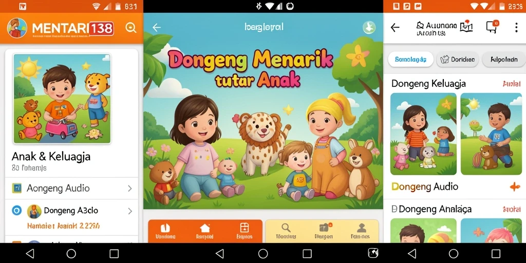 Antarmuka MENTARI138 yang menarik untuk mendengarkan dongeng.