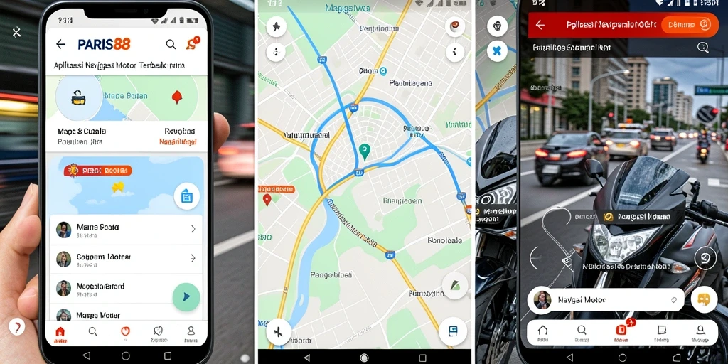 Antarmuka aplikasi PARIS88 yang intuitif untuk Navigasi Motor.