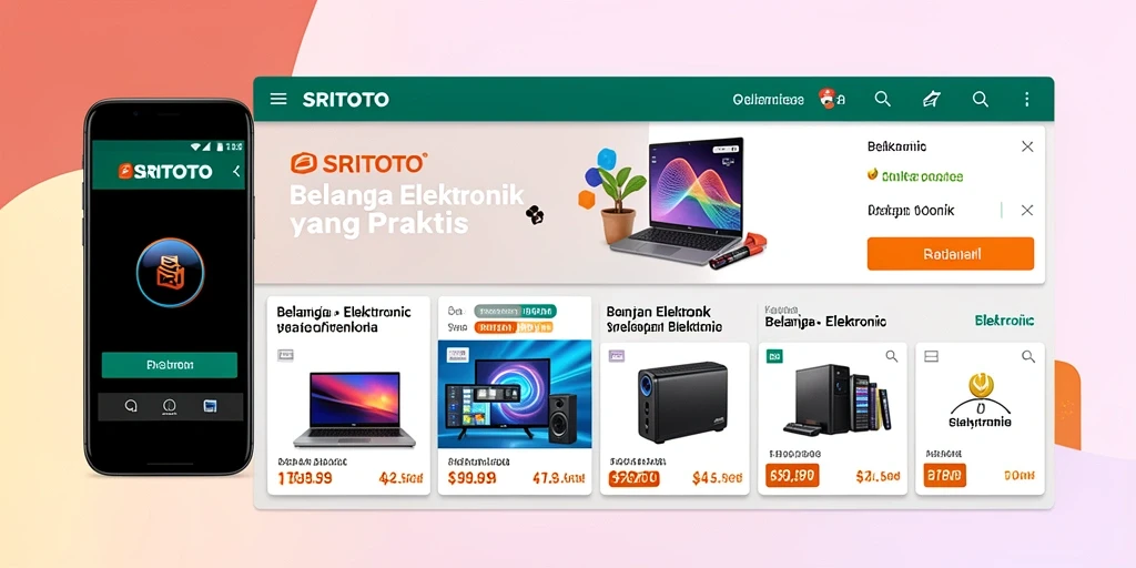 Antarmuka utama SRITOTO yang menampilkan pilihan elektronik menarik.
