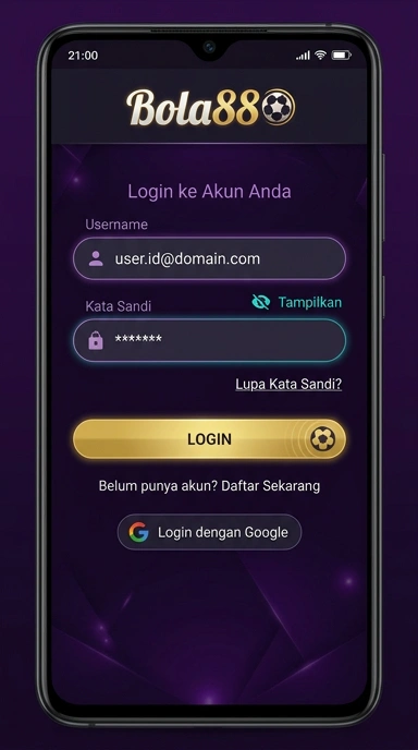 Masuk Akun Bola88 untuk Pengguna Android