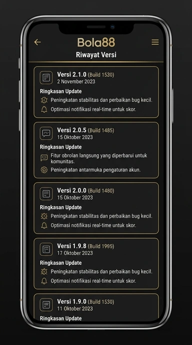 Riwayat Versi Aplikasi bola88 untuk Android